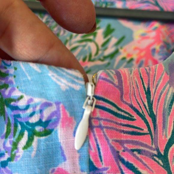 Lilly Pulitzer,’ Celestial blue cay to my heart’, MAURINA linen shift dress - Picture 7 of 12